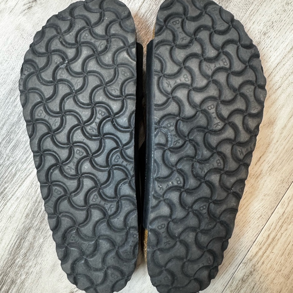 EUC Birkenstock Triple Strap Black Sandals - Picture 3 of 3